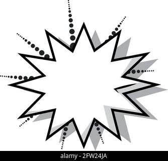 Isolated comic speech Chat bubble Cartoon Vector illustration Stock Vector