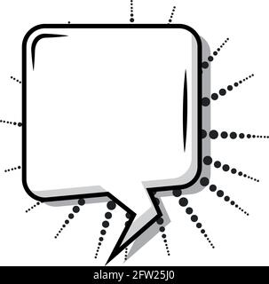 Isolated comic speech Chat bubble Cartoon Vector illustration Stock Vector