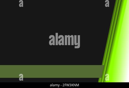 Abstract green background. Diagonal stripes in the corner. Modern laconic design. Minimalistic style. Art Stock Vector