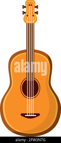 Isolated guitar icon Musical instrument Vector illustration Stock Vector