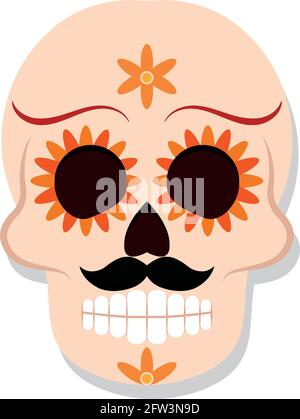mexican skull isolated icon Stock Vector Image & Art - Alamy