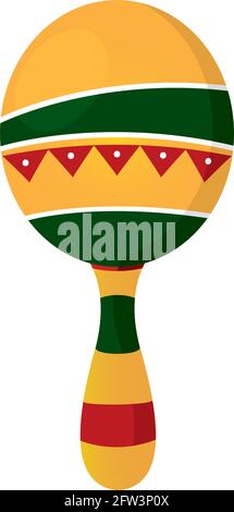 Isolated traditional decorated mexican maraca Vector illustration Stock Vector