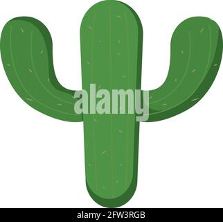 Isolated green cactus icon Desert plant Vector Stock Vector