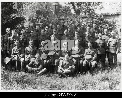 World War One, WWI, Western Front - Director General Medical Services (Royal Army Medical Corps) Officers and Staff, France Stock Photo