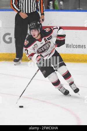 May 21, 2021: Chicago Steel forward Jack Harvey (13) plays the