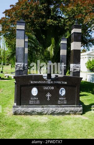 Los Angeles, California, USA 19th May 2021 A general view of atmosphere of romanian film director Mihai Iacob's Grave in Garden of Legends at Hollywood Forever Cemetery on May 19, 2021 in Los Angeles, California, USA. Photo by Barry King/Alamy Stock Photo Stock Photo