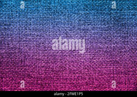 Blue purple Grunge fabric texture with neon illumination abstract background, retro design, Colorful Abstract background Halftone Pattern Stock Photo