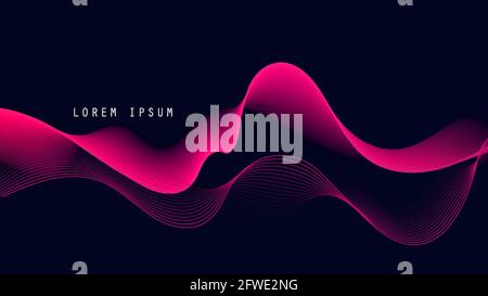 Vector background with color abstract wave Stock Vector