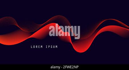 Vector background with color abstract wave Stock Vector