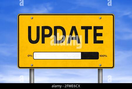 road sign - Update loading bar Stock Photo