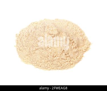 pile of apple pectin powder closeup on white background Stock Photo