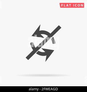 Non Exchange Arrow flat vector icon. Hand drawn style design illustrations. Stock Vector