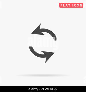 Exchange Arrow flat vector icon. Hand drawn style design illustrations. Stock Vector