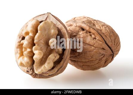 Walnuts isolated on white background Stock Photo