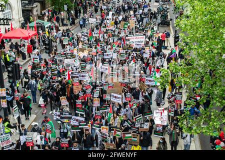 London, England. 22nd May, 2021. Protesters at the National Demo for Palestine. Credit: Jessica Girvan/Alamy Live News Stock Photo