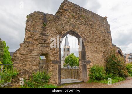 Remains of the Roman fortification Bodobrica Romana  dated 4th century AD, Boppard, Rhineland-Palatinate, Germany Stock Photo