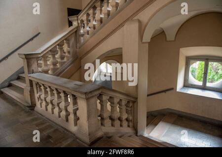 marble stairs in an ancient house Stock Photo