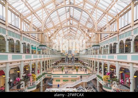 Dublin, Ireland - September 12 2016:  Interior of Stephen's Green Shopping Centre retail mall in the city of Dublin, Ireland. Stock Photo