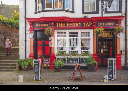 Queensferry, UK - October 3 2016: The Ferry Tap, a quaint traditional British pub local to South Queensferry neighbourhood outside Edinburgh, Scotland Stock Photo