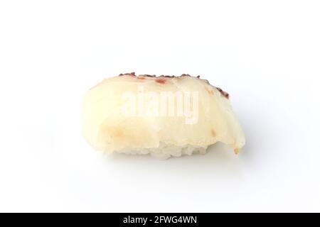 sushi of red snapper isolated on white background Stock Photo