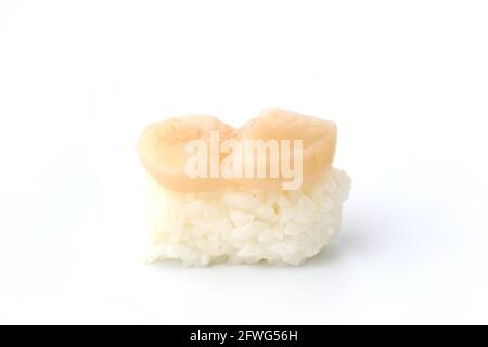 sushi of scallops isolated on white background Stock Photo