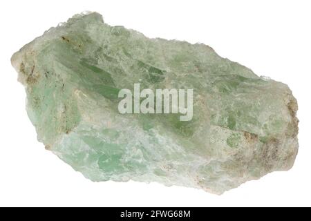 fluorspar from Nabburg, Germany isolated on white background Stock Photo