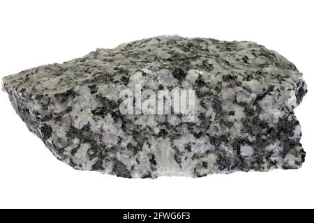 granite from Hauzenberg, Germany isolated on white background Stock Photo