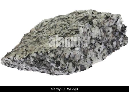 granite from Hauzenberg, Germany isolated on white background Stock Photo