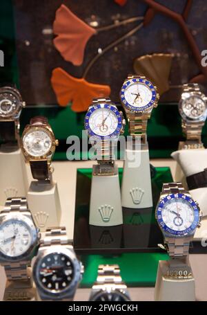 Rolex store in Monaco at the French riviera. Rolex Yacht Master