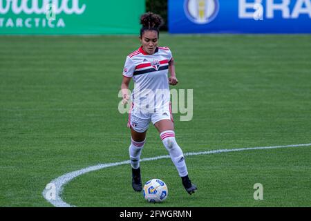 Cotia, Brazil. 22nd May, 2021. Thaís in the match between São Paulo X Napoli, valid for the 9th round of the Brazilian Series A1 Championship of 2021 Women, held at CT Marcelo Portugal Gouveia, of São Paulo Futebol Clube, in the city of Cotia, this Saturday afternoon (22). Credit: Van Campos/FotoArena/Alamy Live News Stock Photo