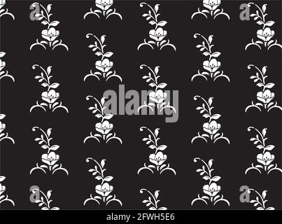Hand drawn abstract ditsy flowers seamless pattern. Repeating floral .Flowers Pattern Seamless, background, ornament vector, hand drawn floral pattern Stock Vector