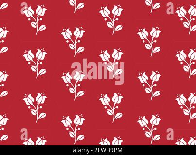 Hand drawn abstract ditsy flowers seamless pattern. Repeating floral .Flowers Pattern Seamless, background, ornament vector, hand drawn floral pattern Stock Vector