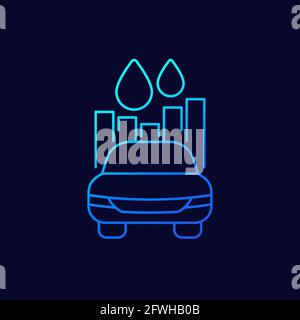 fuel consumption line vector icon Stock Vector
