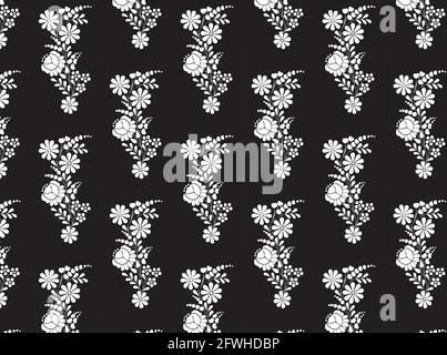 Hand drawn abstract ditsy flowers seamless pattern. Repeating floral .Flowers Pattern Seamless, background, ornament vector, hand drawn floral pattern Stock Vector