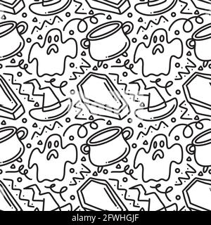 drawing of hand drawn halloween Stock Vector