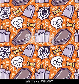 drawing of hand drawn halloween Stock Vector