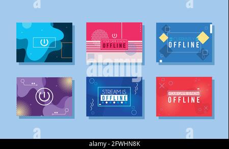 six currently offline templates Stock Vector Image & Art - Alamy