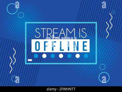 blue streams offline template Stock Vector