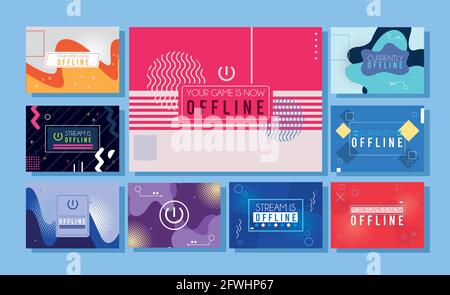 nine currently offline templates Stock Vector Image & Art - Alamy