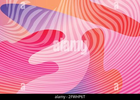 Abstract background with colorful fluid shapes, gradient waves, geometric lines, dynamical forms. Design for poster, banner, card. Abstract liquid Stock Vector