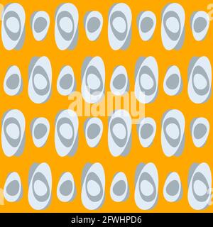 Simple retro seamless pattern for web, advertising, textiles, prints and any design projects. Rounded shapes will decorate any surface or thing and ma Stock Vector