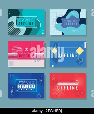 six currently offline templates Stock Vector Image & Art - Alamy