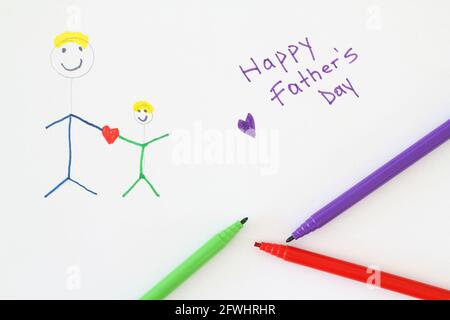 kid hand holding father card hand vector illustration for Happy fathers day  concept poster background design handrawn drawing style 8065279 Vector Art  at Vecteezy