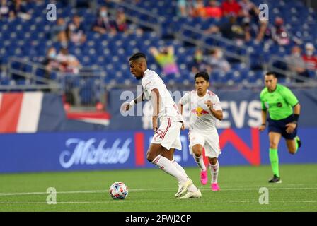 Gillette Stadium. 22nd May, 2021. MA, USA; New York Red Bulls forward Fabio (9) in action during an MLS match between New York Red Bulls Union and New England Revolution at Gillette Stadium. Anthony Nesmith/CSM/Alamy Live News Stock Photo