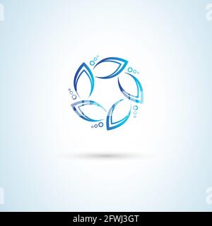An elegant flower monogram with Linear style. Vector illustration. Stock Vector