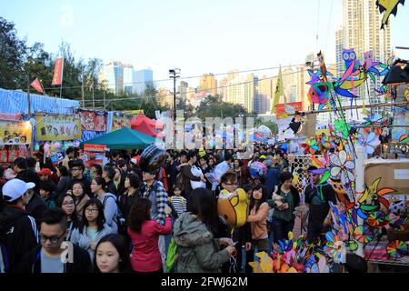 2014 victoria park, lunar new year market in hong kong Stock Photo