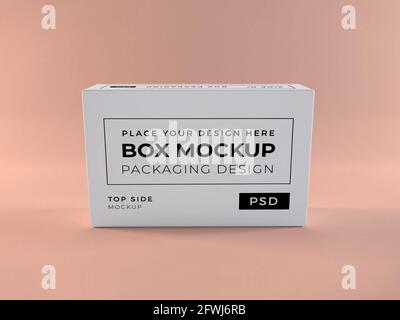 Realistic Long Box Packaging Mockup Template Stock Photo - Alamy