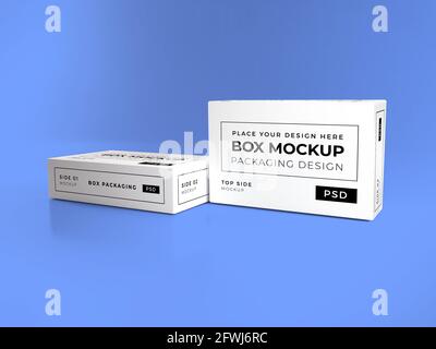 Realistic Long Box Packaging Mockup Template Stock Photo - Alamy