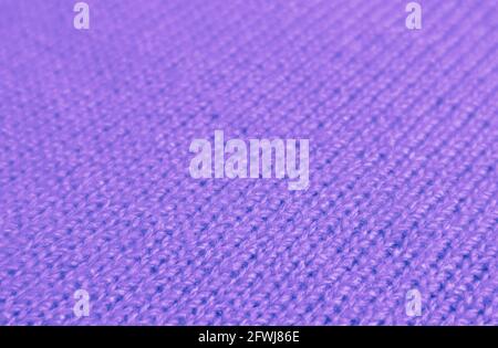 Pastel Purple Alpaca Knitted Wool Fabric in Diagonal Patterns for Abstract Background Stock Photo