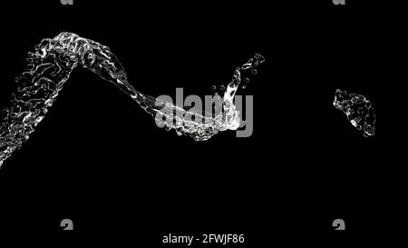 Clear Water jet stream super slow motion 1000 FPS 3d render Stock Photo ...